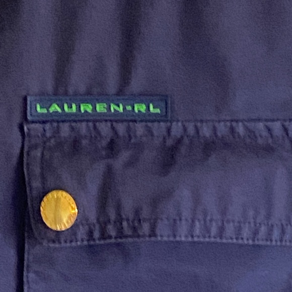 LAUREN-RL Zipper Reversible Vest Green Navy SZ PS - Picture 5 of 10